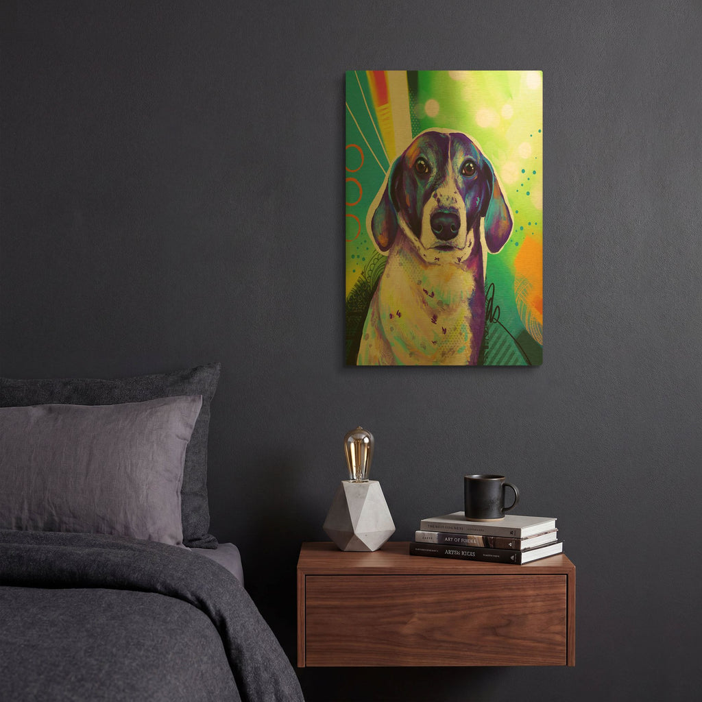 'Pop Art Beagle' By Furbaby Affiliates Gold Metal Wall Art