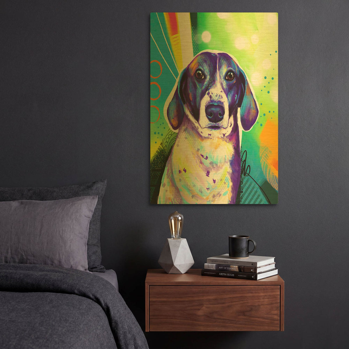 'Pop Art Beagle' By Furbaby Affiliates Gold Metal Wall Art