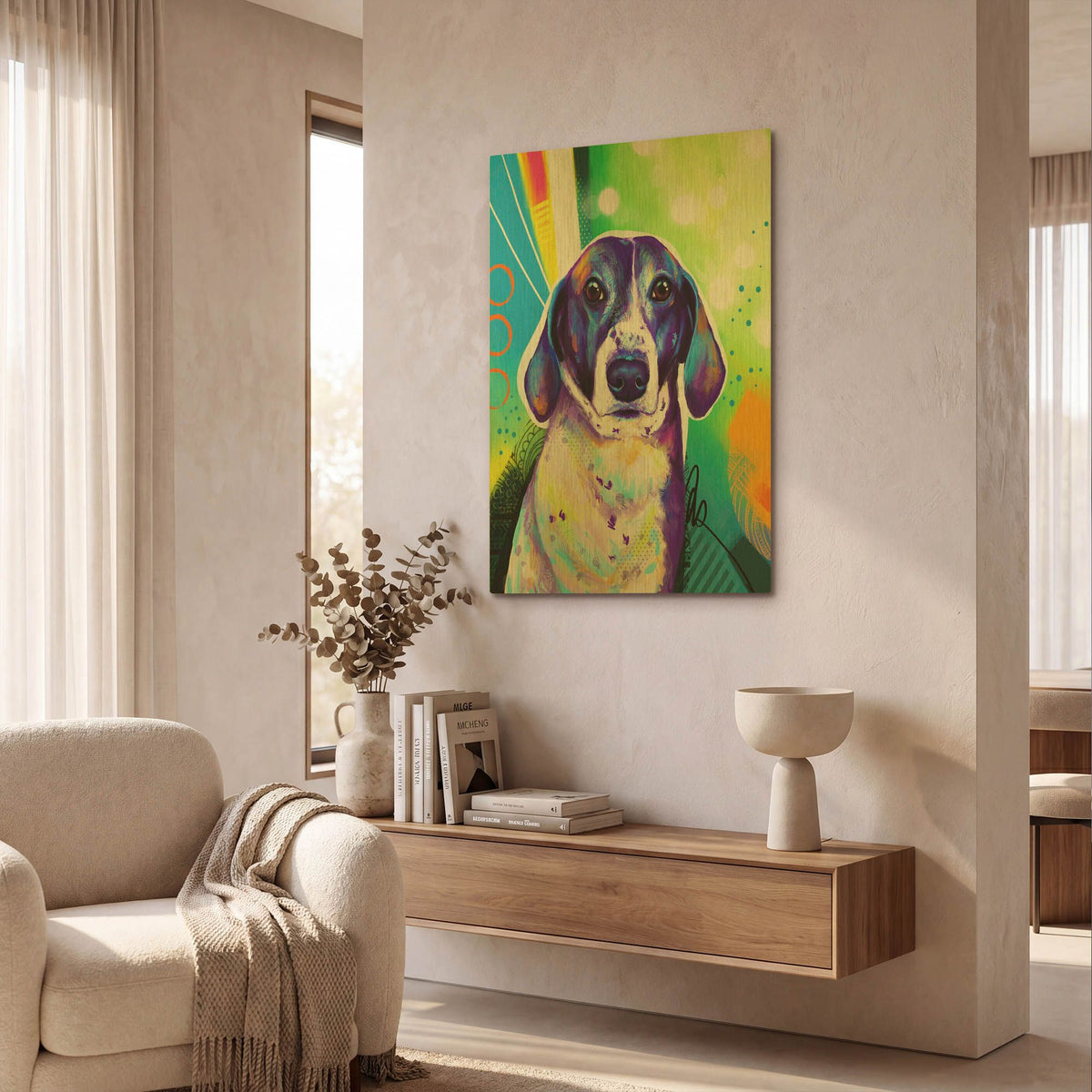 'Pop Art Beagle' By Furbaby Affiliates Gold Metal Wall Art