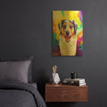 'Pop Art Australian Shepherd 2' By Furbaby Affiliates Gold Metal Wall Art