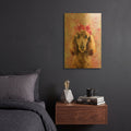 'Flower Crown Poodle' By Furbaby Affiliates Gold Metal Wall Art