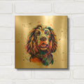 'Colorful Watercolor Cocker Spaniel 2' By Furbaby Affiliates Gold Metal Wall Art