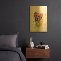 'Colorful Watercolor Boxer' By Furbaby Affiliates Gold Metal Wall Art