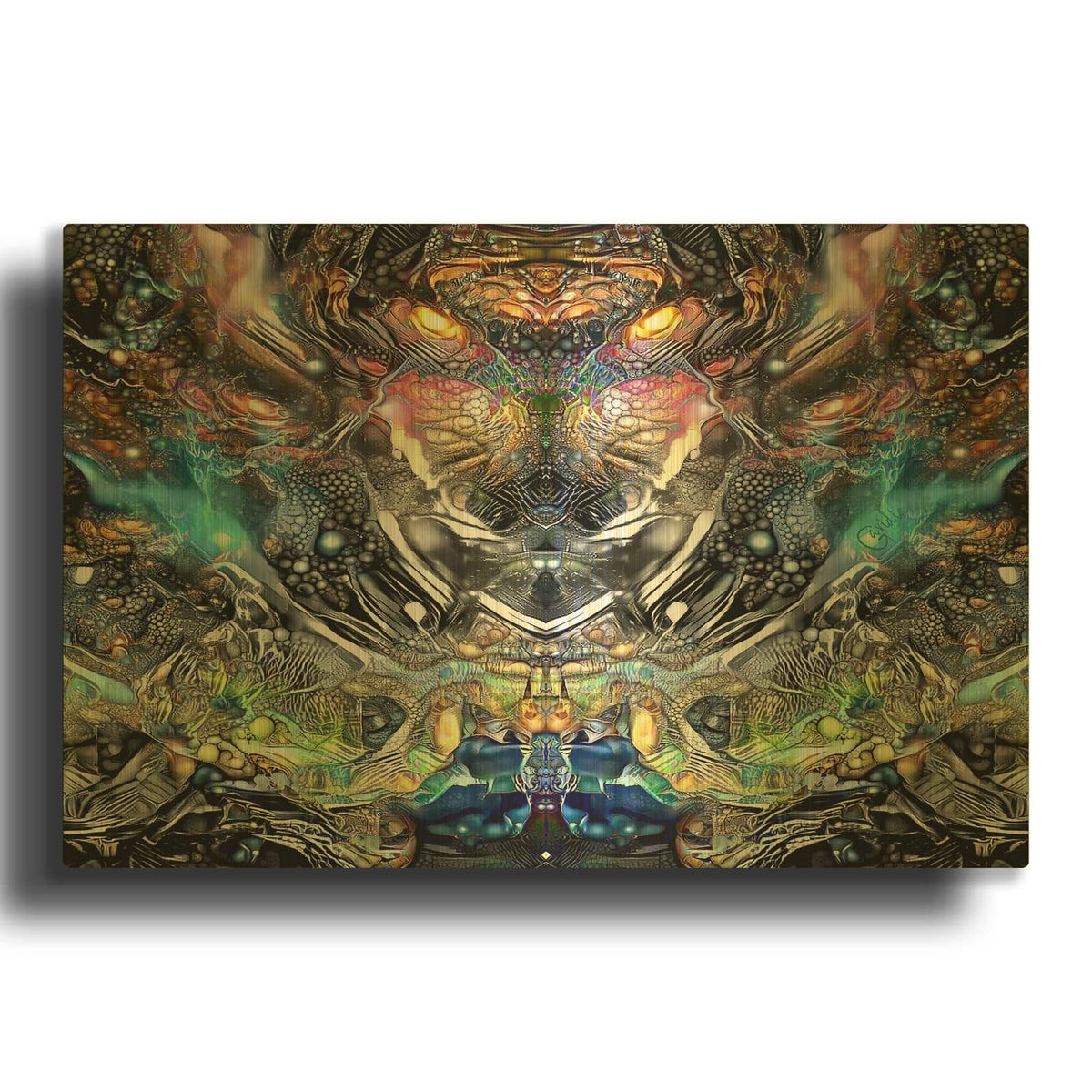 'Wild' By Pedro Gavidia Gold Metal Wall Art