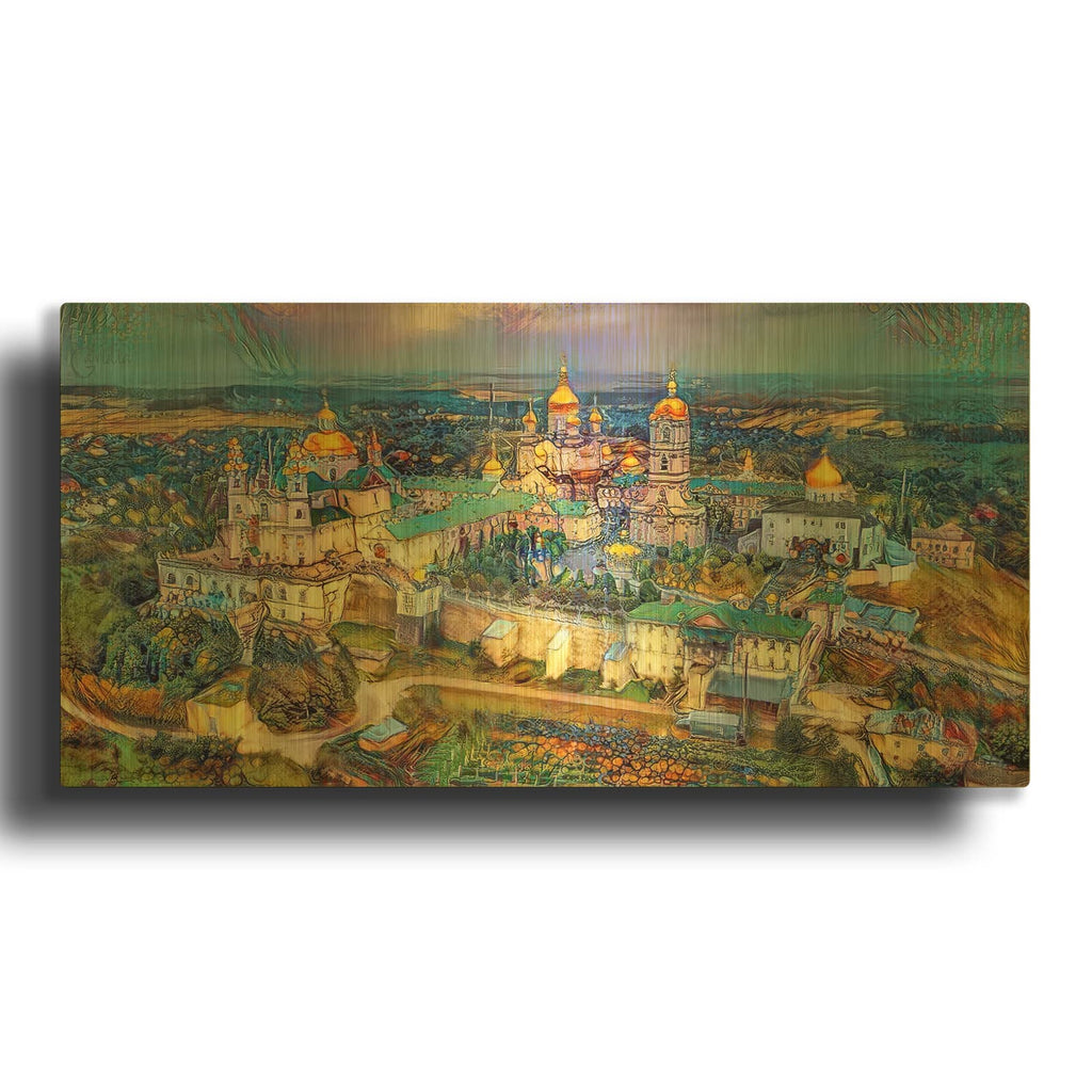 'Kyiv Ukraine Kyiv Pechersk Lavra Monastery of the Caves' By Pedro Gavidia Gold Metal Wall Art