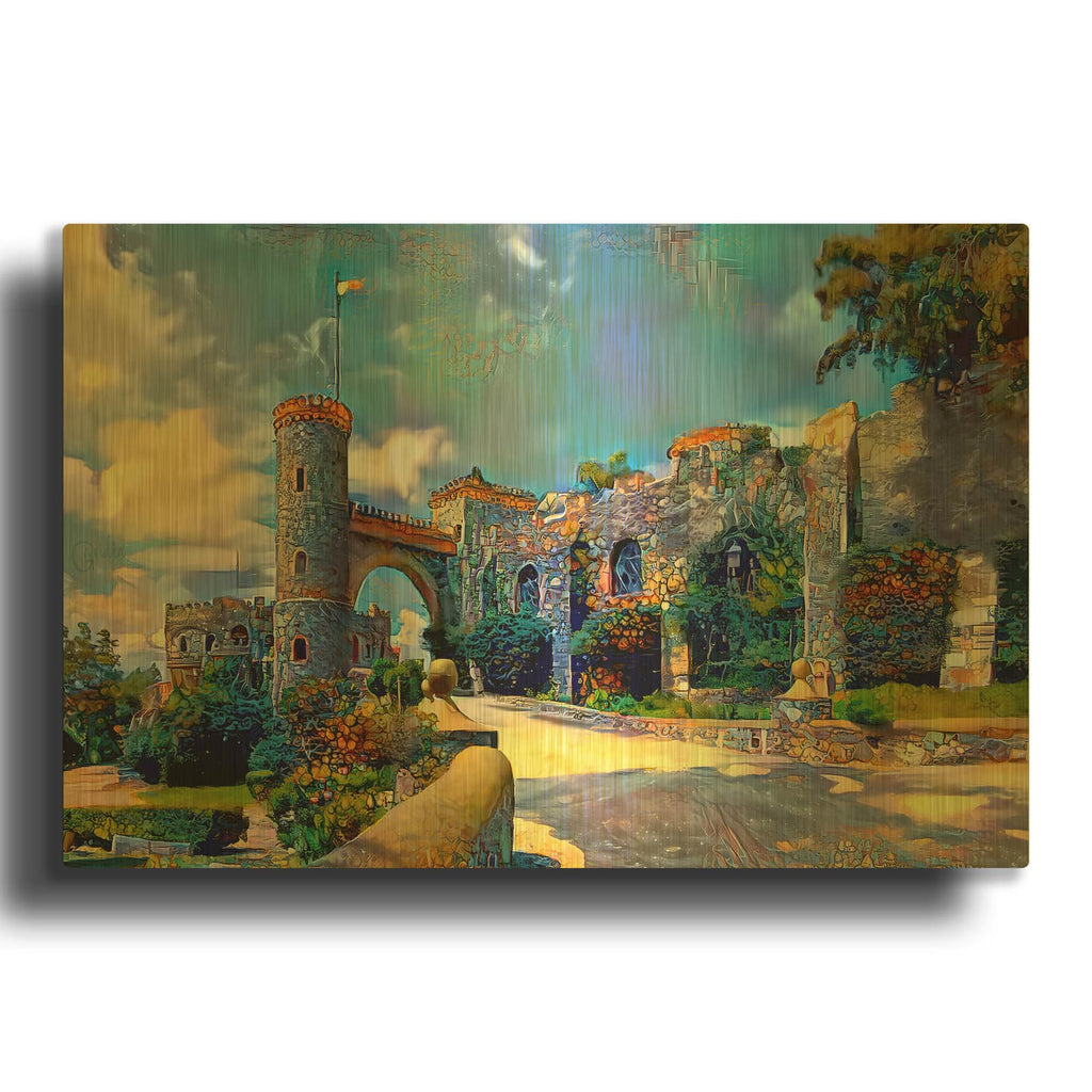 'Guanajuato Mexico Castillo de Santa Cecilia entrance' By Pedro Gavidia Gold Metal Wall Art