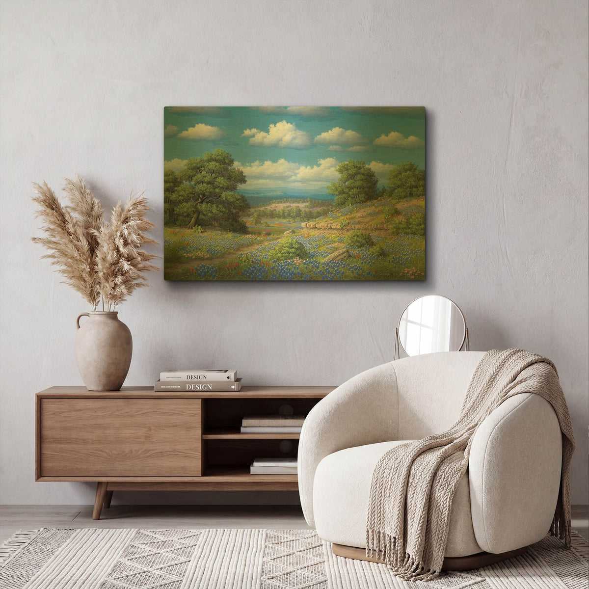 'Hill Country Blues' By R. Hed Gold Metal Wall Art