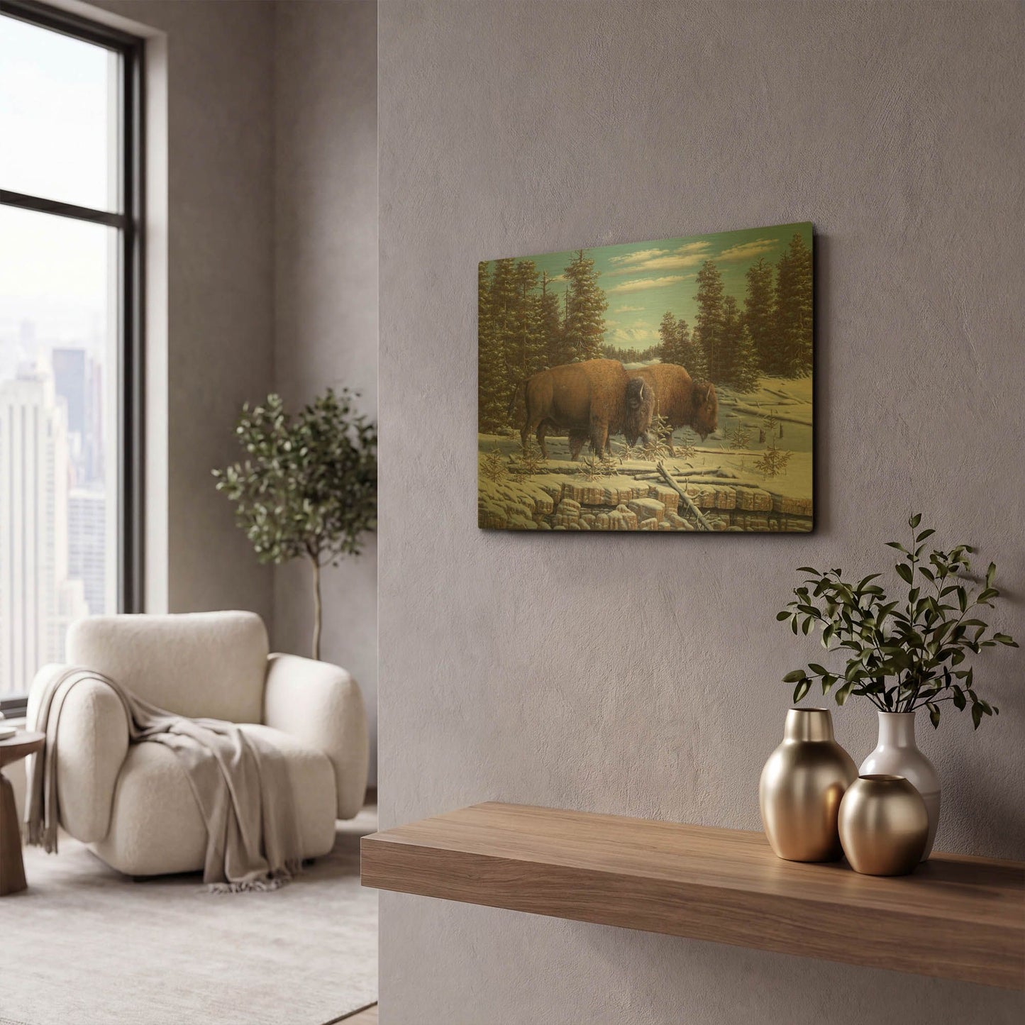 'The Journey' By R. Hed Gold Metal Wall Art