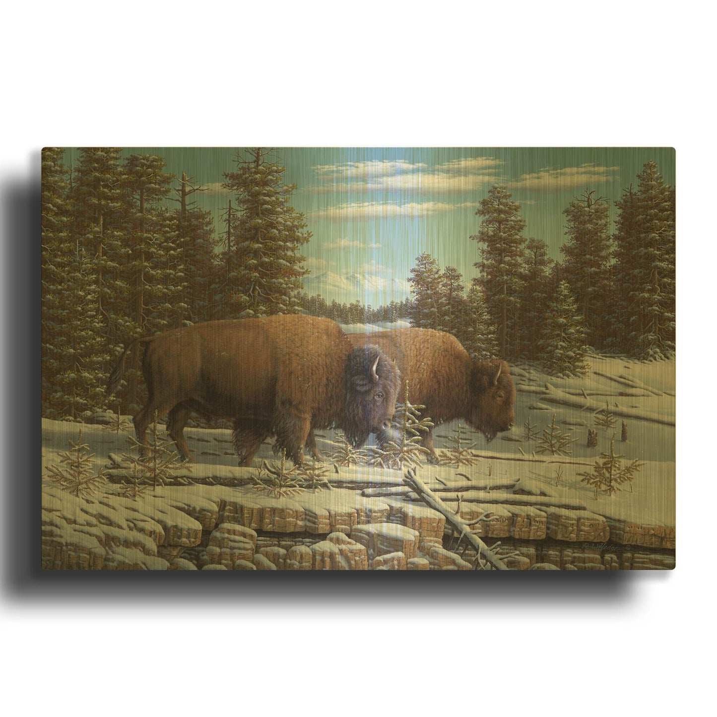 'The Journey' By R. Hed Gold Metal Wall Art