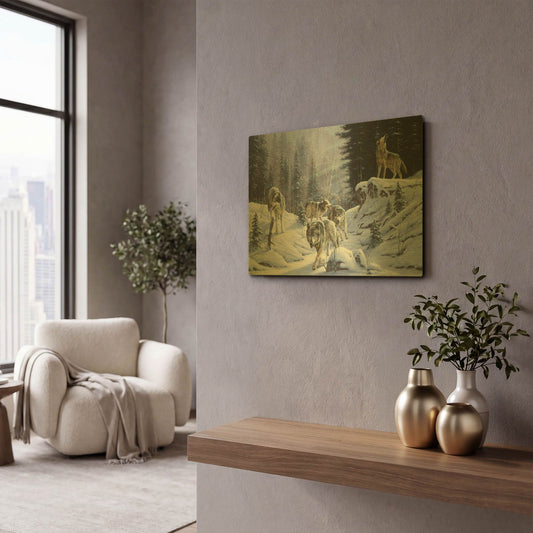 'Final Call' By R. Hed Gold Metal Wall Art