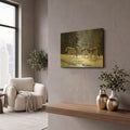 'Six Pack Minus Three' By R. Hed Gold Metal Wall Art