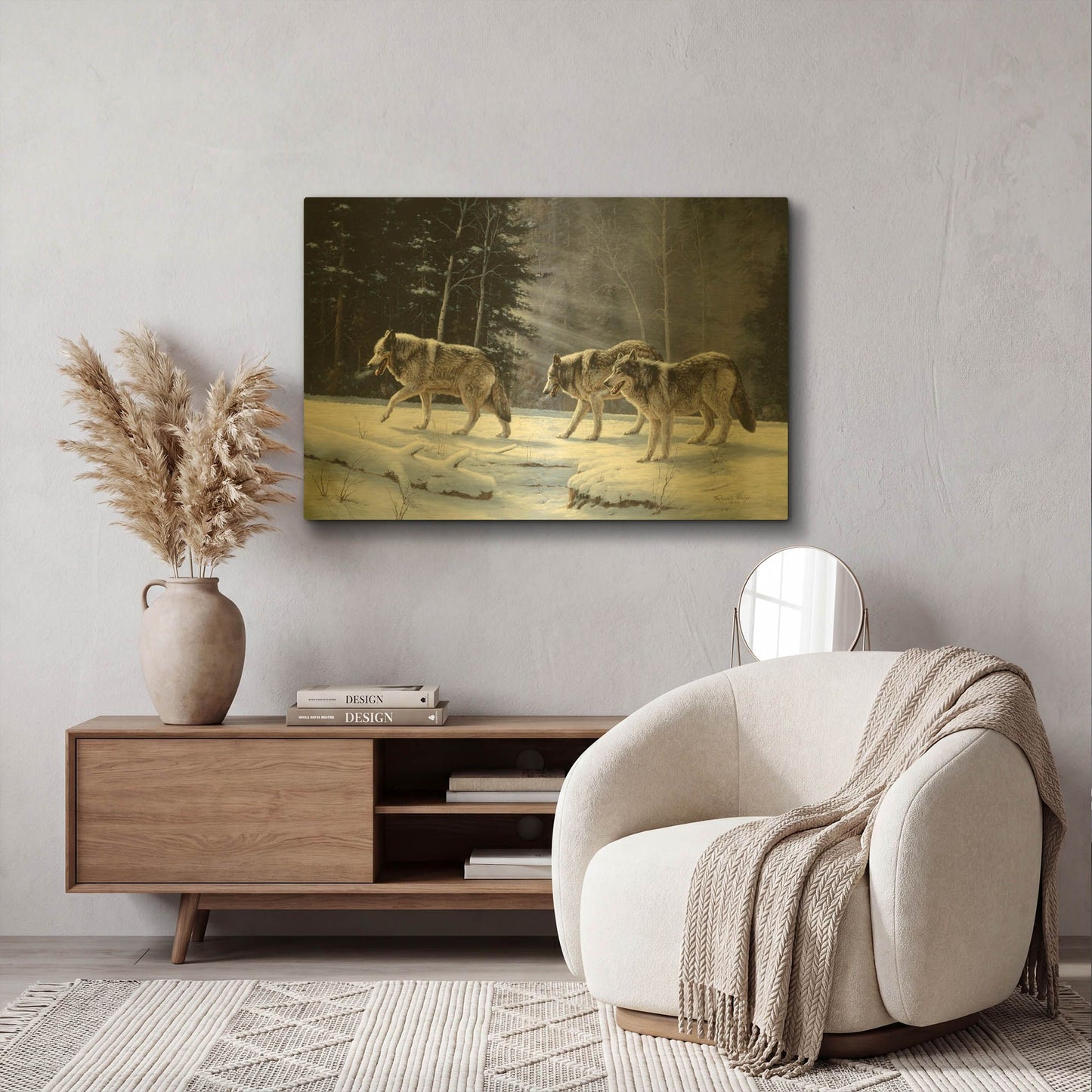 'Six Pack Minus Three' By R. Hed Gold Metal Wall Art