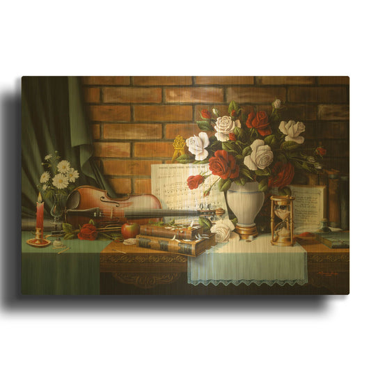 'She Loves Me' By R. Hed Gold Metal Wall Art