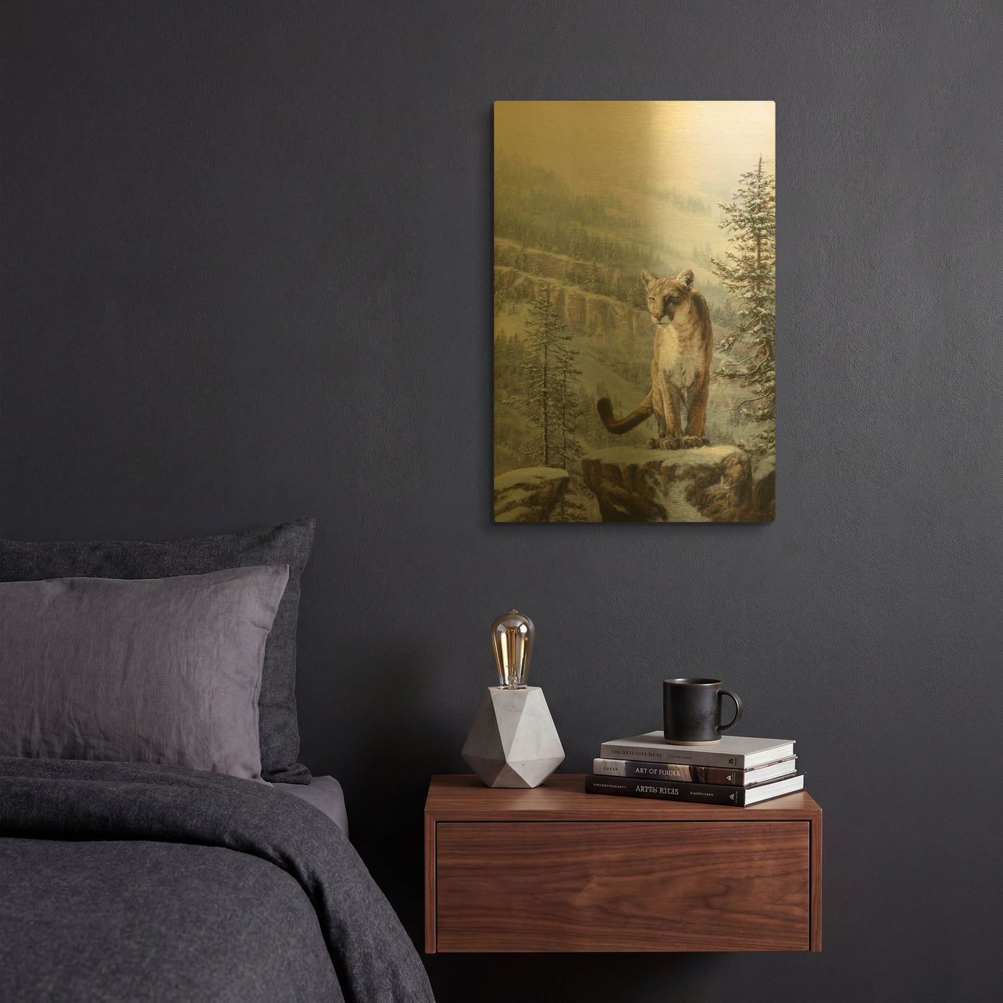 'Positive Traction' By R. Hed Gold Metal Wall Art