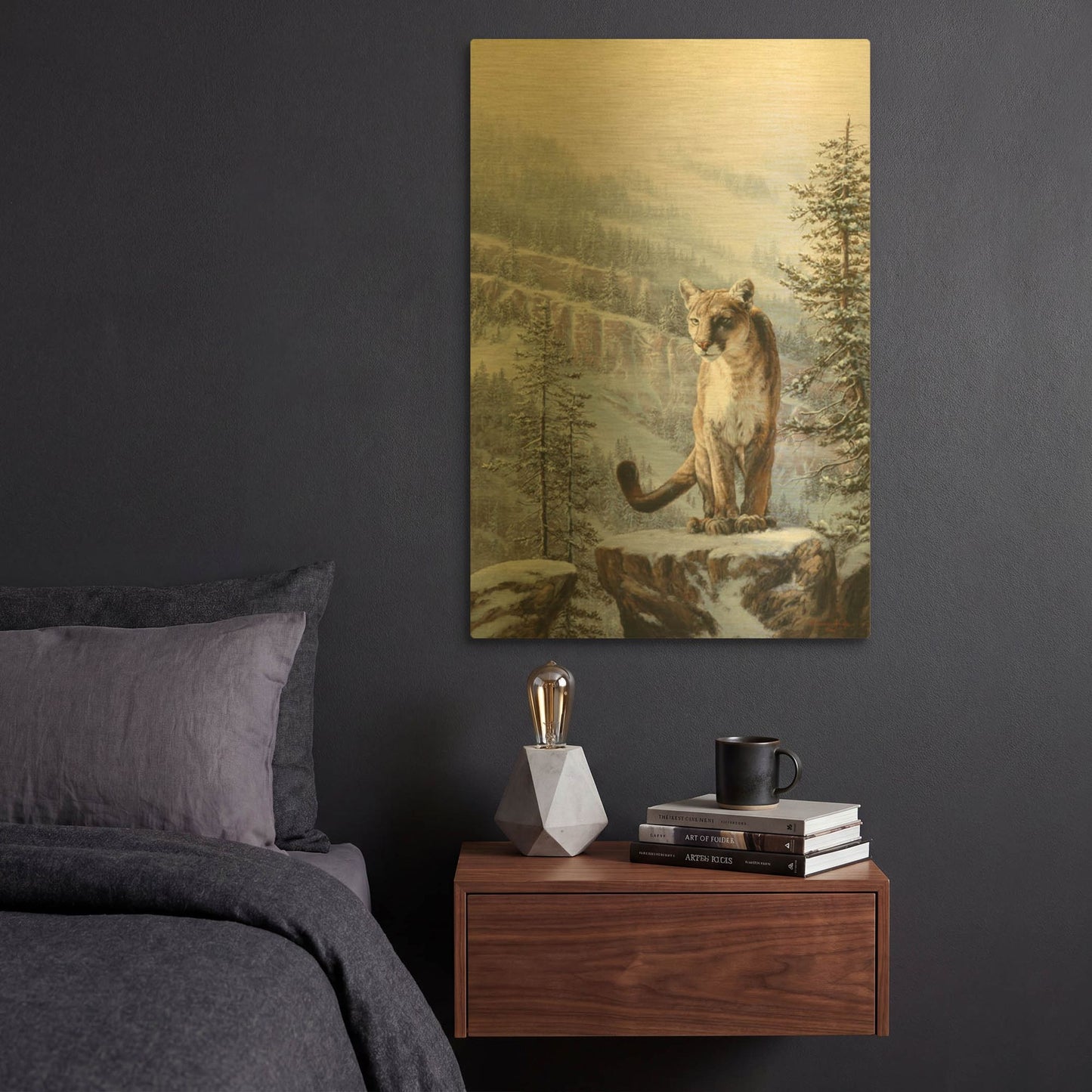 'Positive Traction' By R. Hed Gold Metal Wall Art