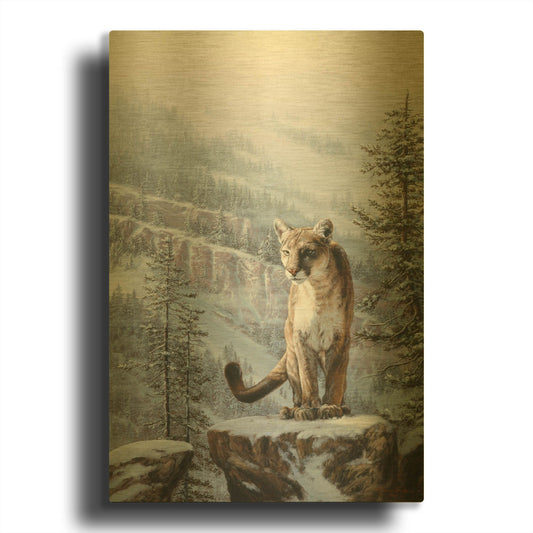 'Positive Traction' By R. Hed Gold Metal Wall Art