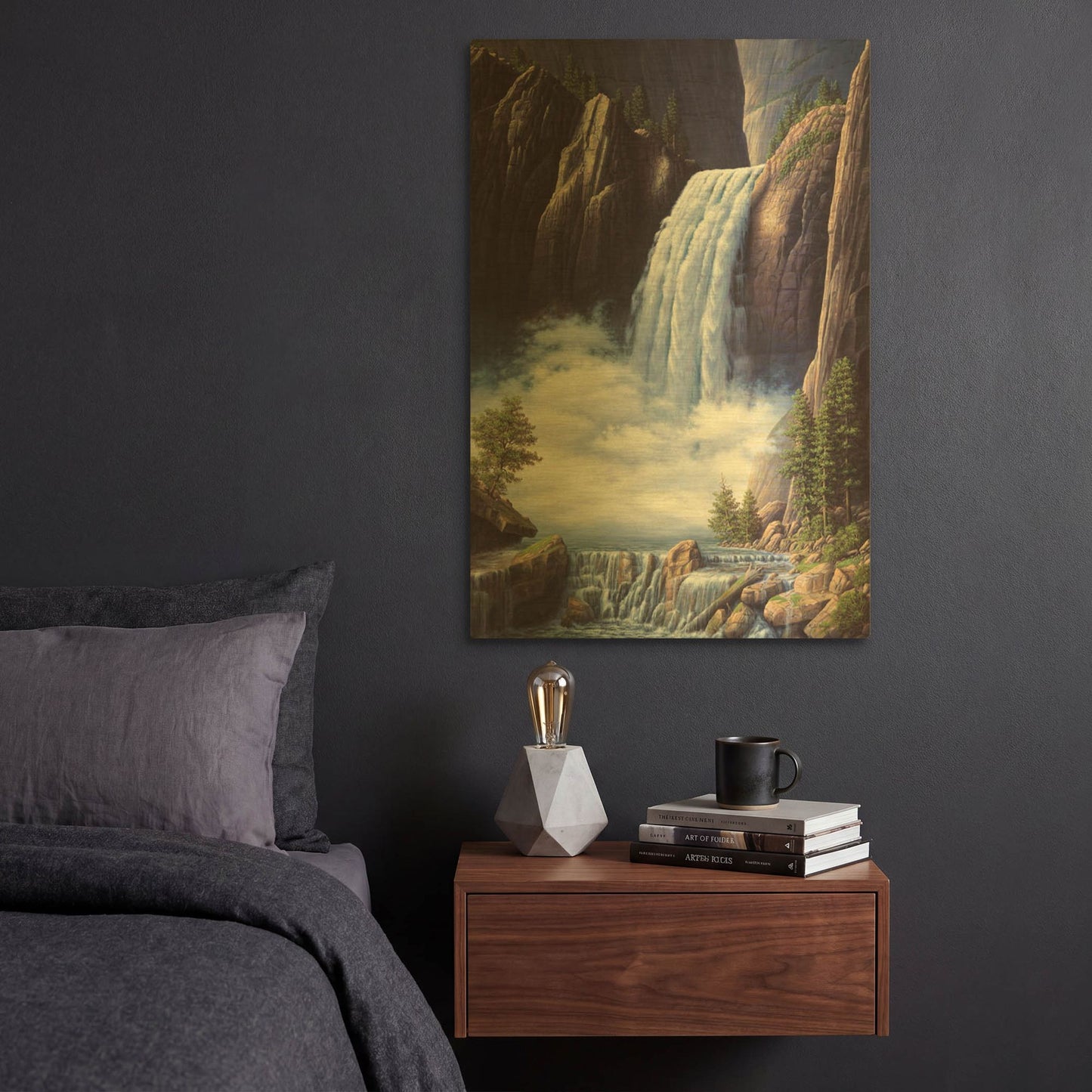 'Heavenly Place' By R. Hed Gold Metal Wall Art