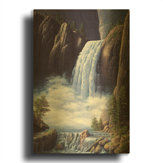 'Heavenly Place' By R. Hed Gold Metal Wall Art