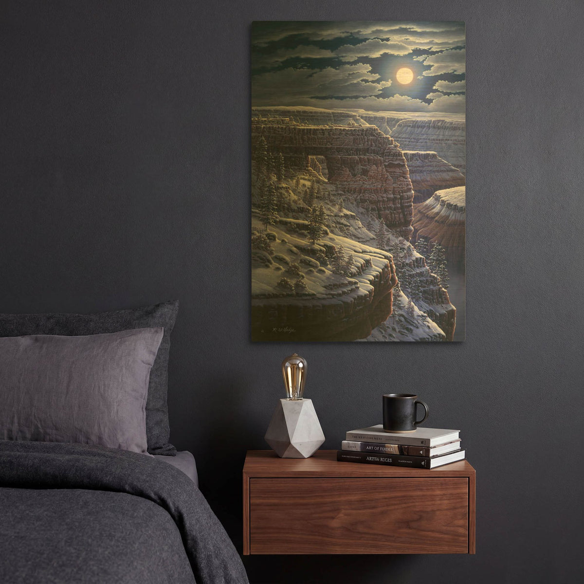 'Easy Morning' By R. Hed Gold Metal Wall Art