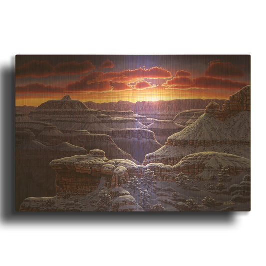 'Open Window' By R. Hed Gold Metal Wall Art