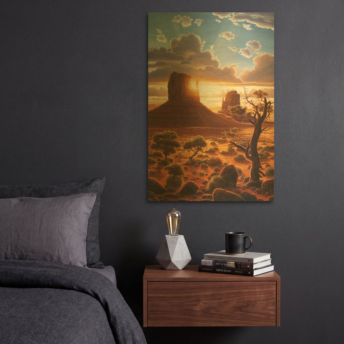 'Healing Hands' By R. Hed Gold Metal Wall Art
