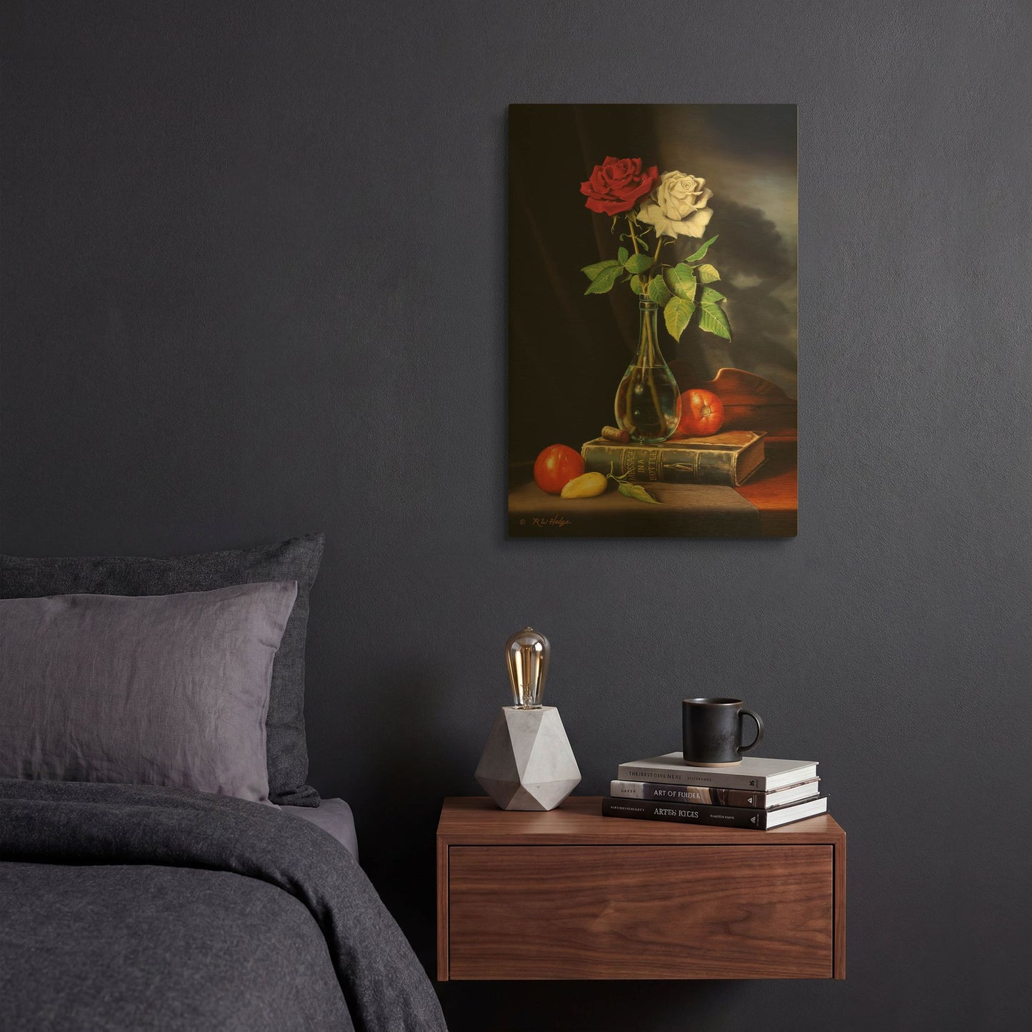 'Message In A Bottle' By R. Hed Gold Metal Wall Art