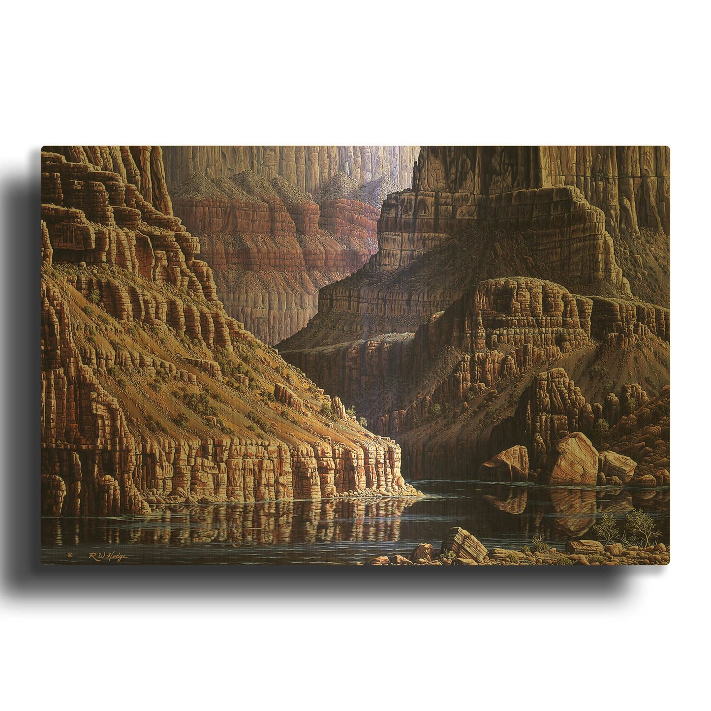 'Walls Apart' By R. Hed Gold Metal Wall Art