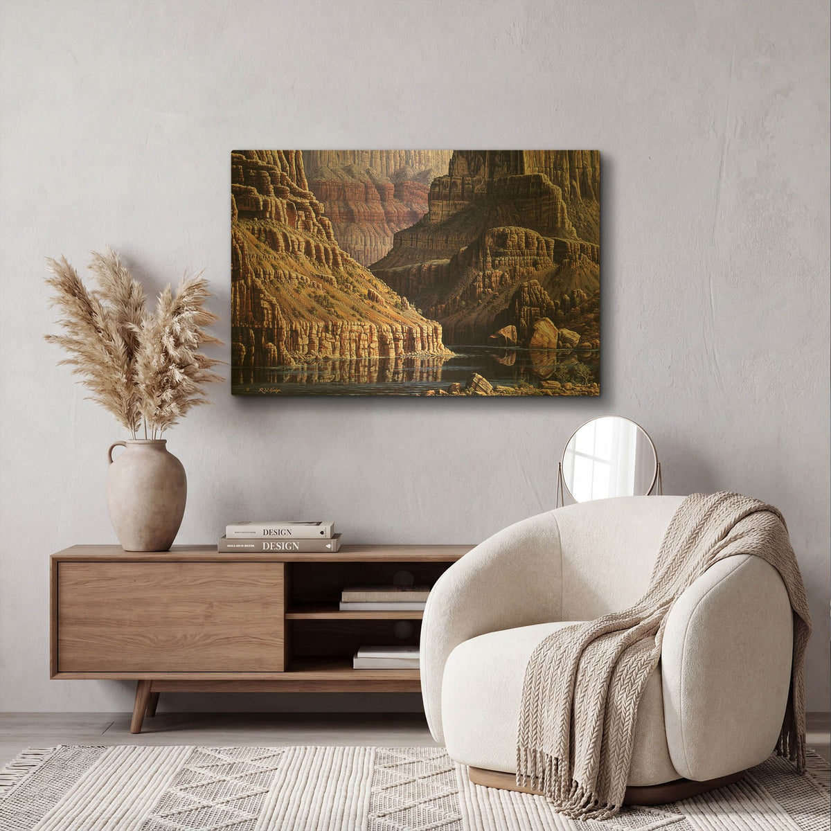 'Walls Apart' By R. Hed Gold Metal Wall Art