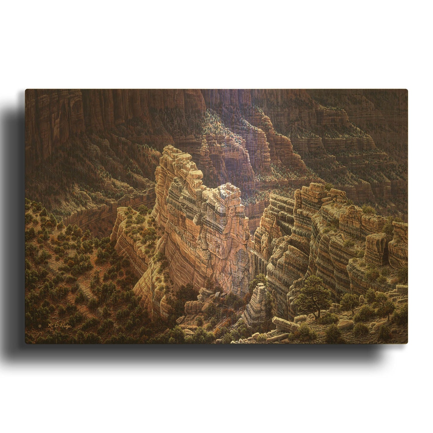 'Heaven' By R. Hed Gold Metal Wall Art