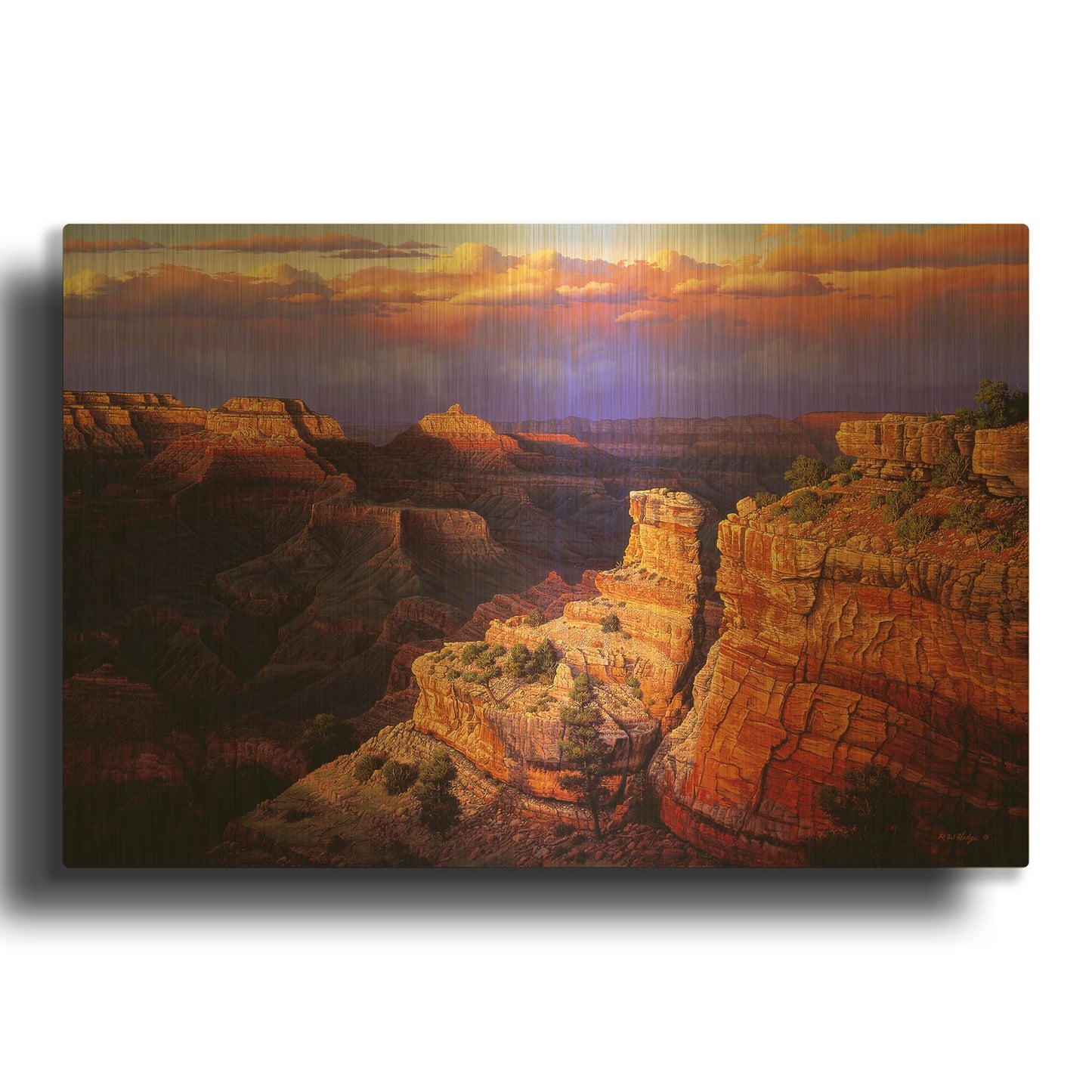 'Symphony' By R. Hed Gold Metal Wall Art