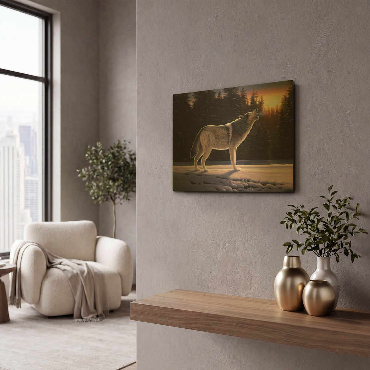 'The Last Ember' By R. Hed Gold Metal Wall Art