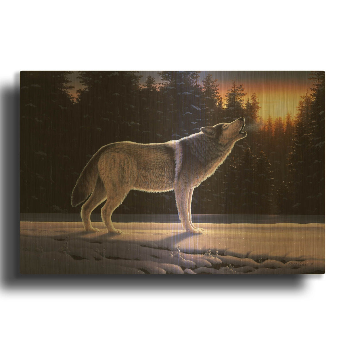 'The Last Ember' By R. Hed Gold Metal Wall Art