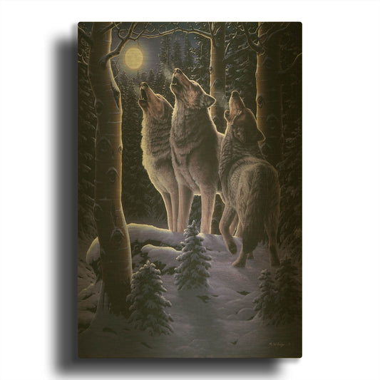 'Midnight Clear' By R. Hed Gold Metal Wall Art