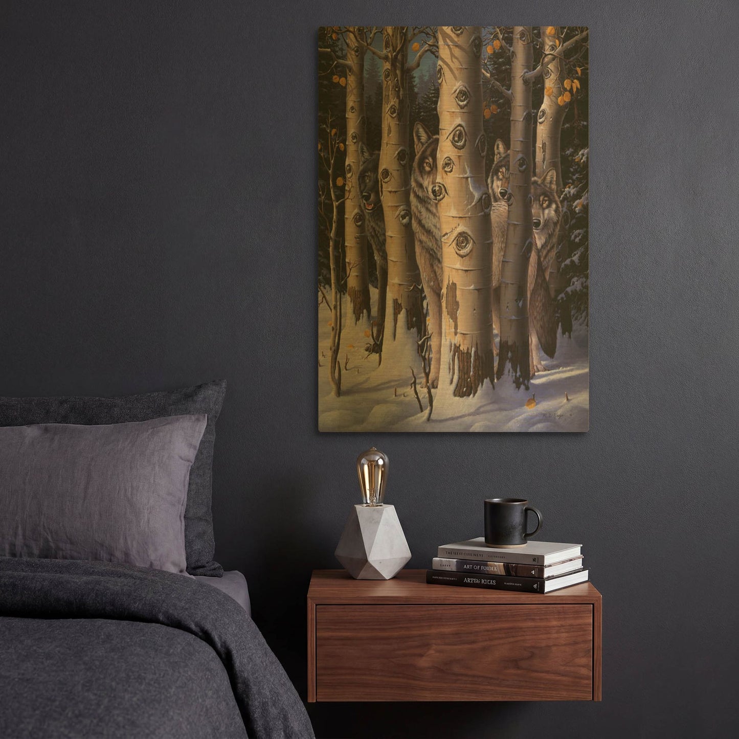 'The Eyes Of The King' By R. Hed Gold Metal Wall Art