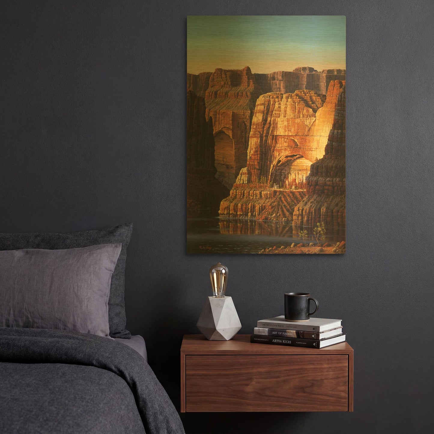 'Pure Sunny Day' By R. Hed Gold Metal Wall Art