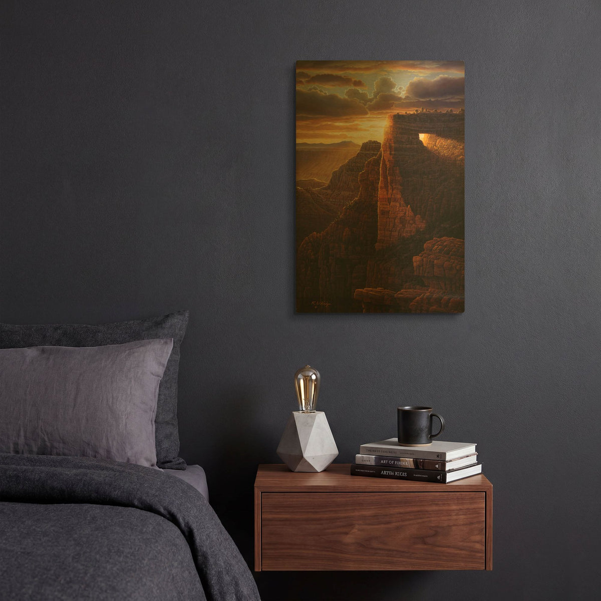 'The Light Of Life' By R. Hed Gold Metal Wall Art