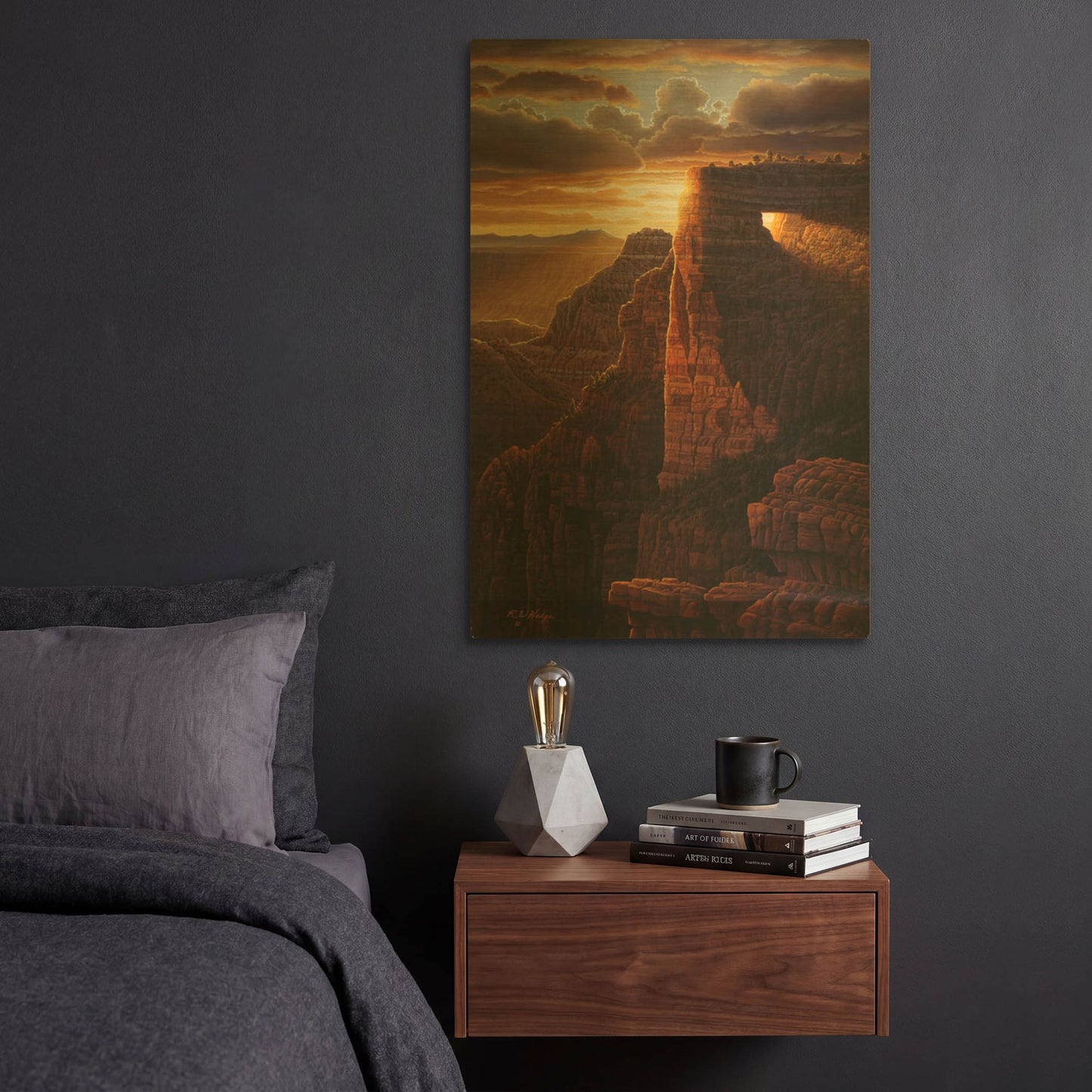 'The Light Of Life' By R. Hed Gold Metal Wall Art