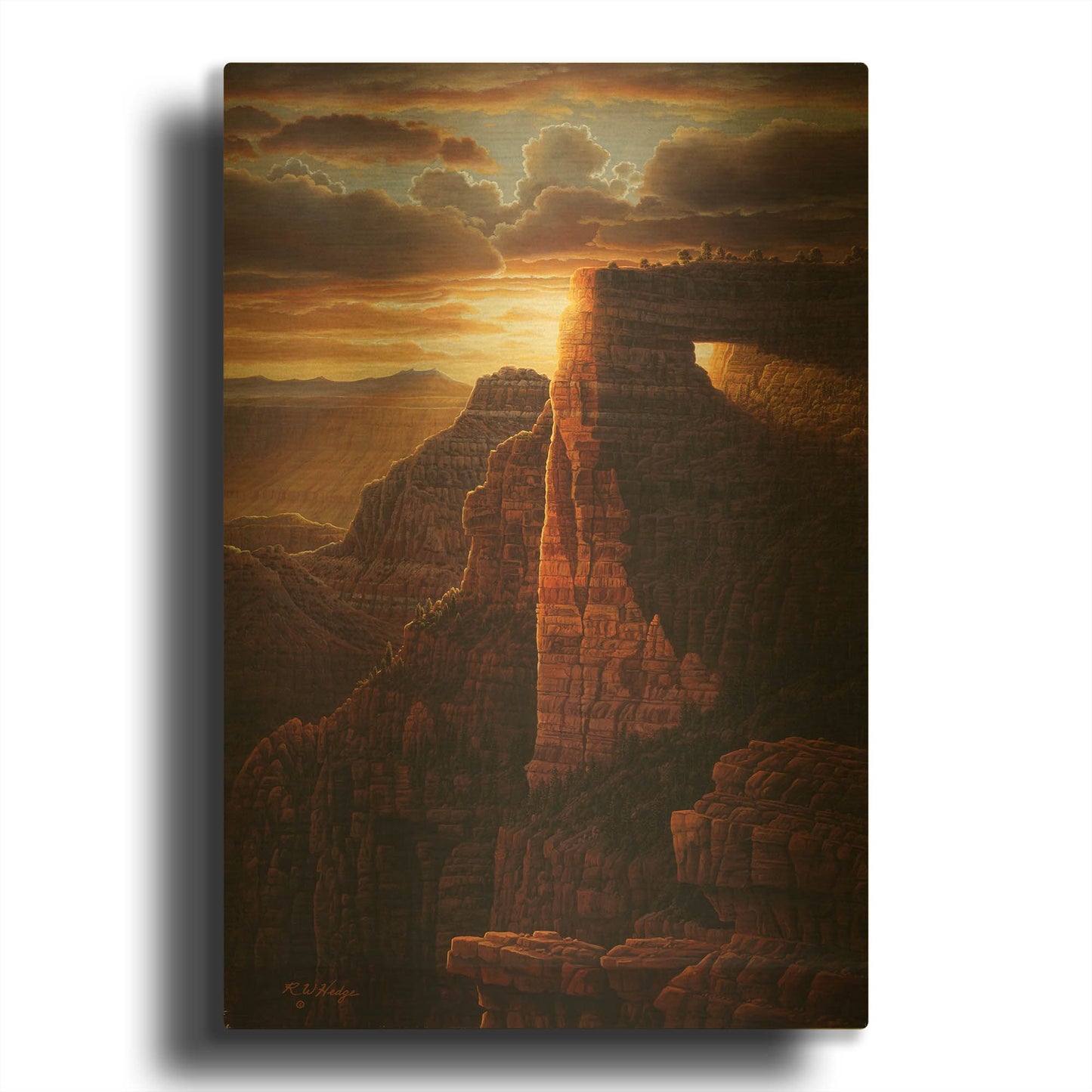 'The Light Of Life' By R. Hed Gold Metal Wall Art