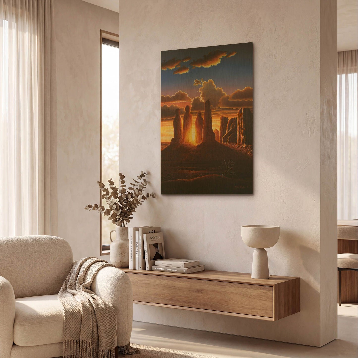 'Daniel 3.25' By R. Hed Gold Metal Wall Art