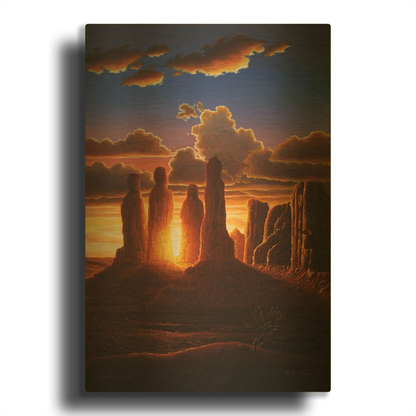'Daniel 3.25' By R. Hed Gold Metal Wall Art