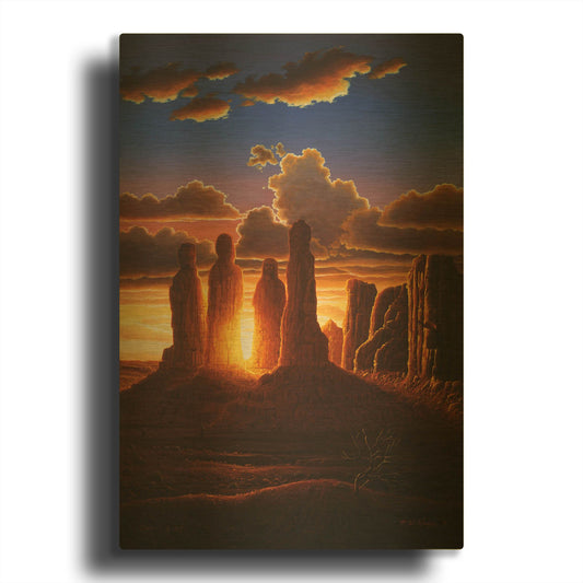 'Daniel 3.25' By R. Hed Gold Metal Wall Art