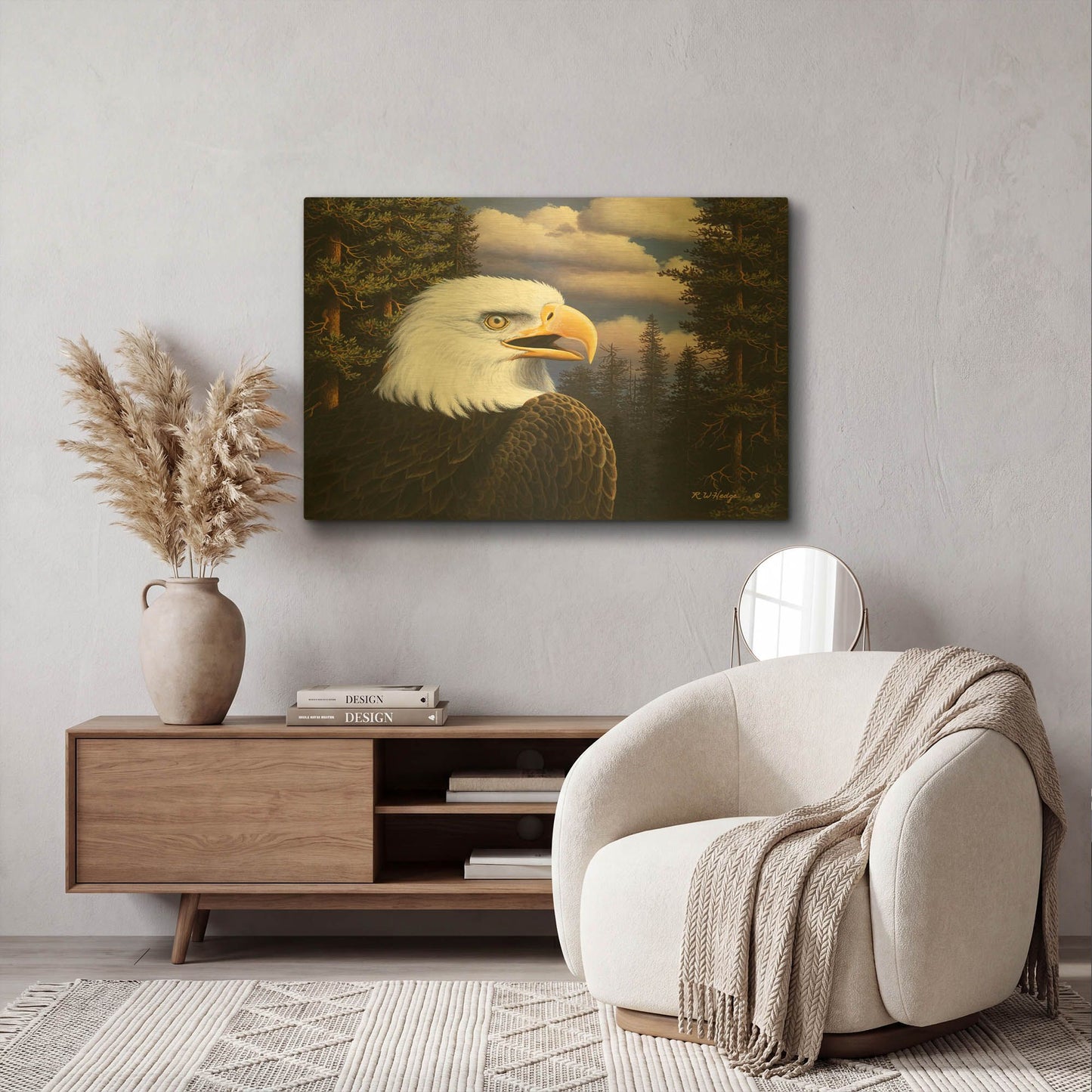 'Proud & Free' By R. Hed Gold Metal Wall Art
