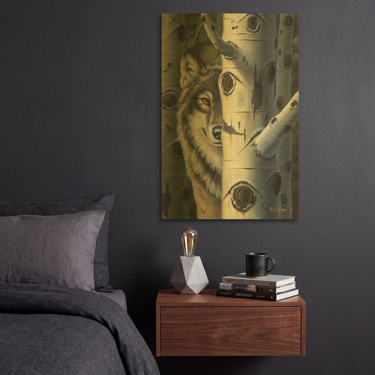 'Disguise' By R. Hed Gold Metal Wall Art