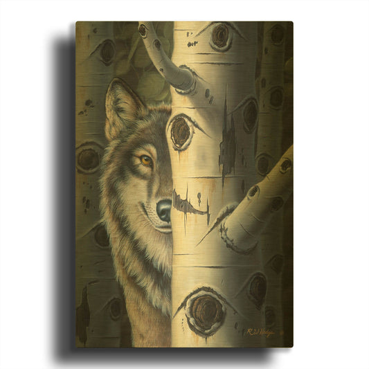 'Disguise' By R. Hed Gold Metal Wall Art
