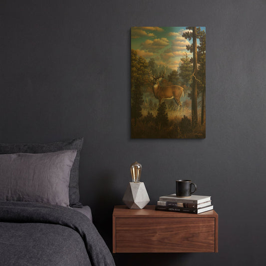 'Morning Light' By R. Hed Gold Metal Wall Art