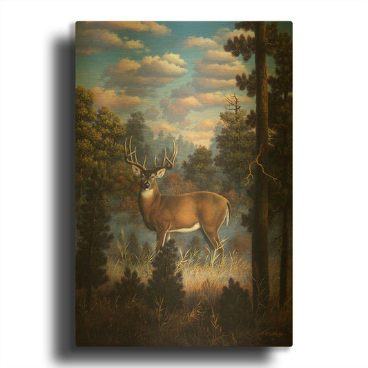 'Morning Light' By R. Hed Gold Metal Wall Art