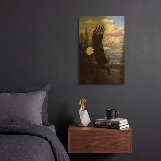 'Land Of The Free' By R. Hed Gold Metal Wall Art