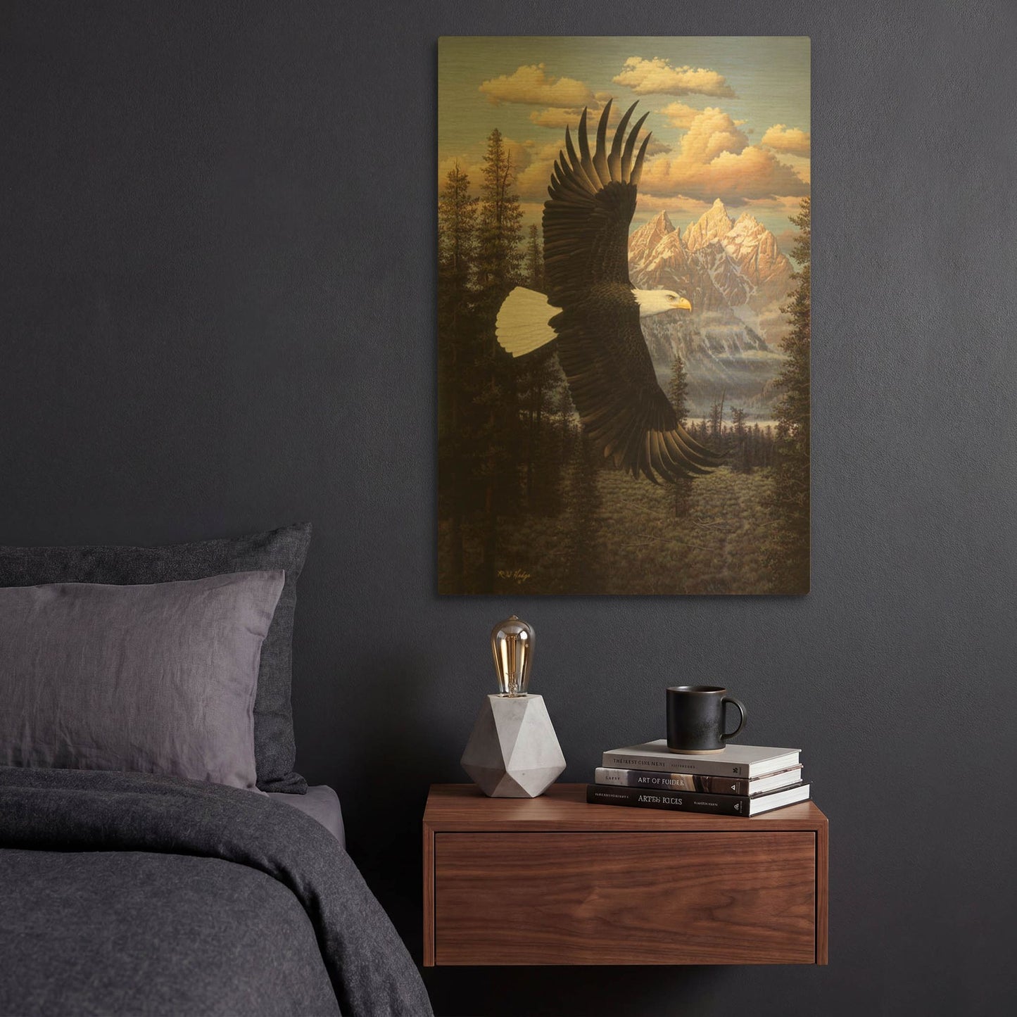 'Land Of The Free' By R. Hed Gold Metal Wall Art