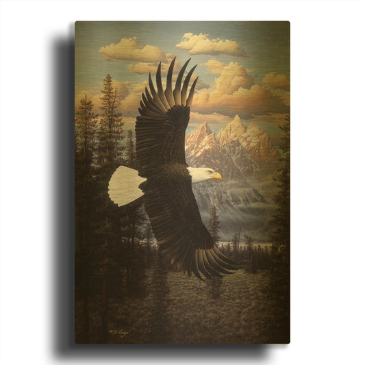 'Land Of The Free' By R. Hed Gold Metal Wall Art