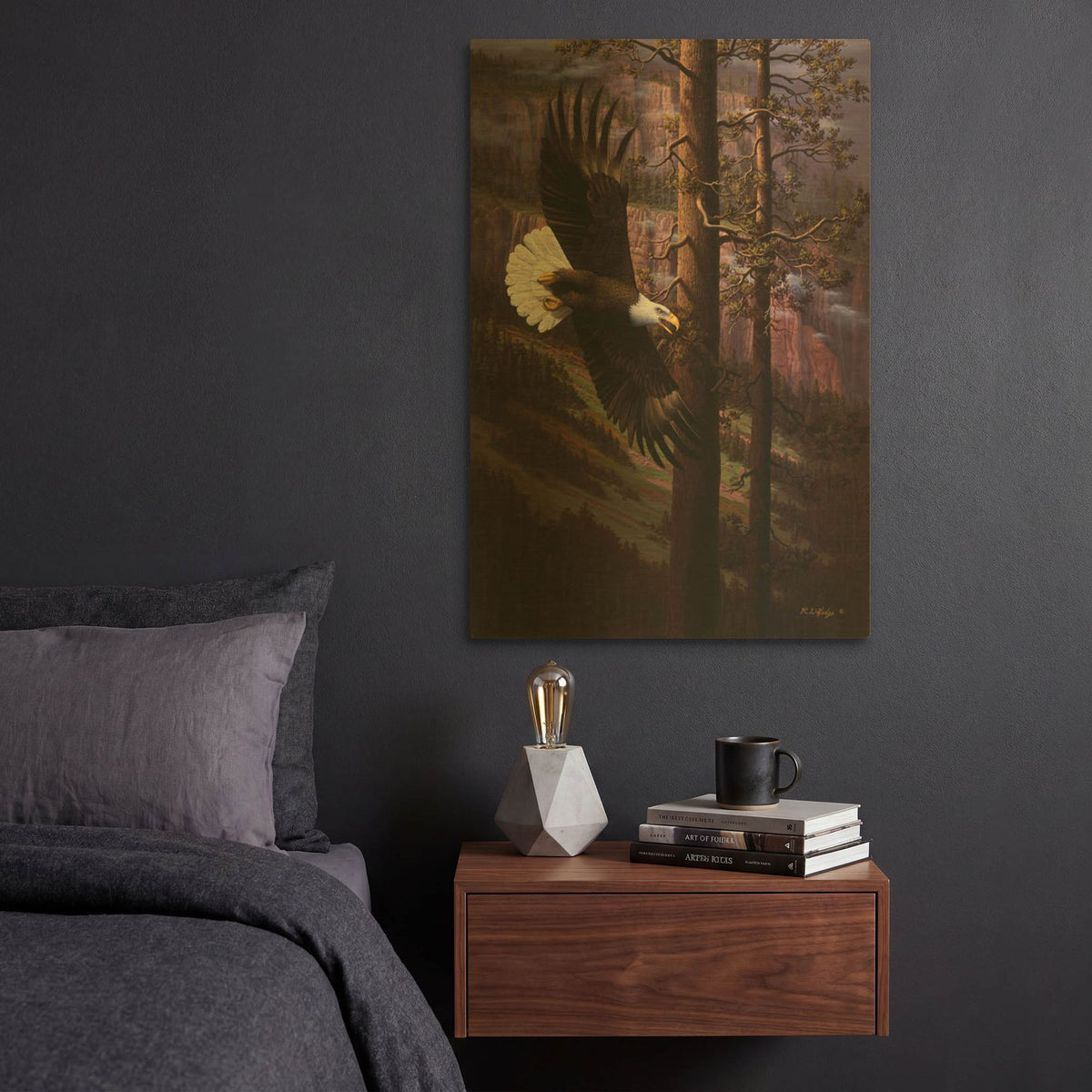 'The Master Of Freedom' By R. Hed Gold Metal Wall Art
